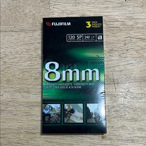 Fujifilm 8mm Videocassette 3-Pack Sealed